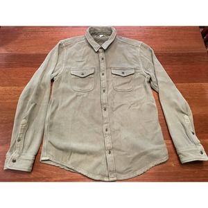 Large Outerknown Shirt Jacket Green Organic Cotton